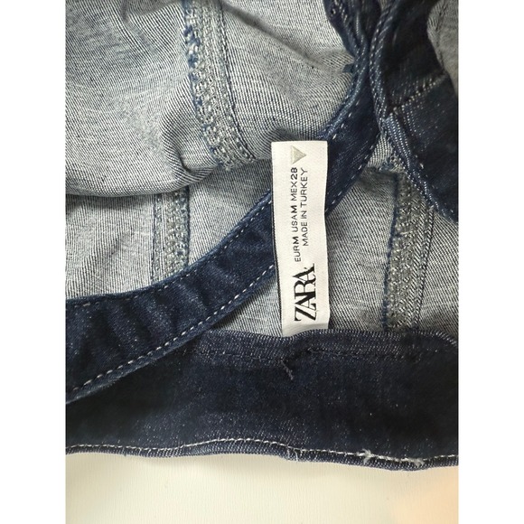 ZARA Denim Overalls Women EURM‎ USAM MEX28 Made in Turkey Blue Jean Jumpsuit - Picture 2 of 6